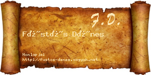 Füstös Dénes névjegykártya